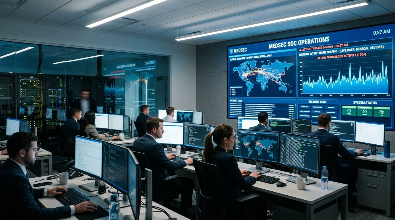 Healthcare Security Operations Center Monitoring Threats