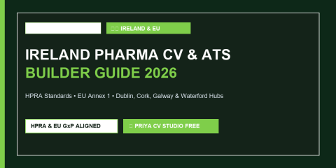 Master the Ireland & EU Pharma CV in 2026: HPRA Standards, ATS Templates & Industry Examples