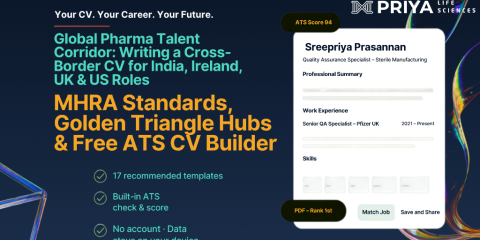 Global Pharma Talent Corridor: Writing a Cross-Border CV for India, Ireland, UK & US Roles