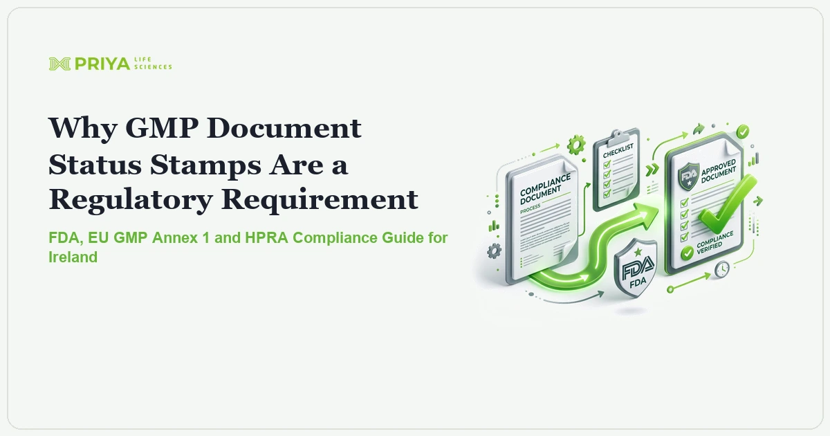 Why GMP Document Status Stamps Are a Regulatory Requirement: FDA, EU GMP Annex 1 and HPRA Guide for Ireland