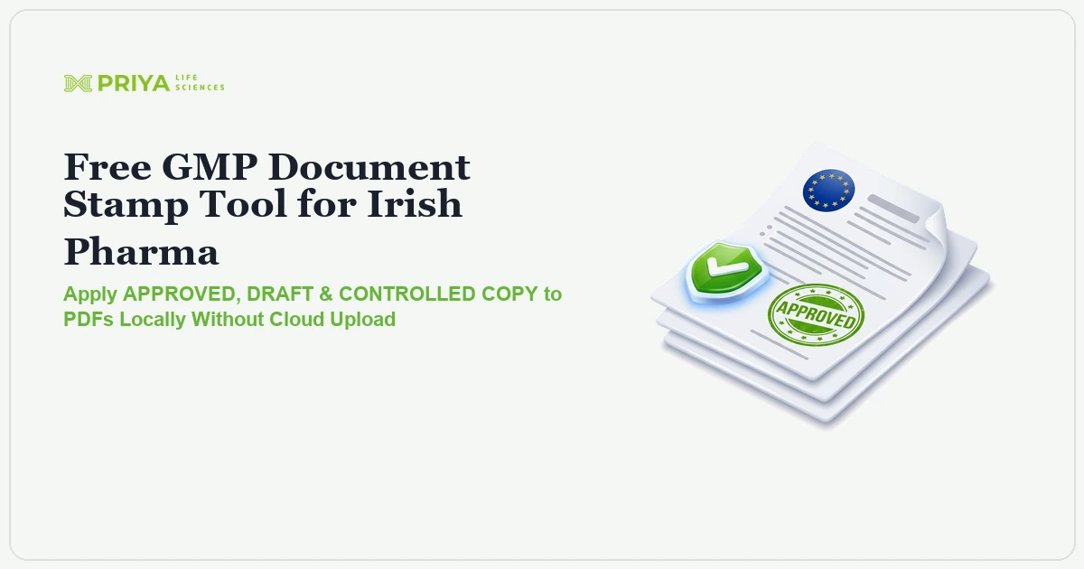 Free GMP Document Stamp Tool for Irish Pharma: Apply APPROVED, DRAFT and CONTROLLED COPY to PDFs Without Cloud Upload